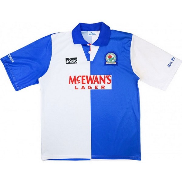 Tailandia Camiseta Blackburn Rovers 1st Retro 1994 1995 Blanco Azul